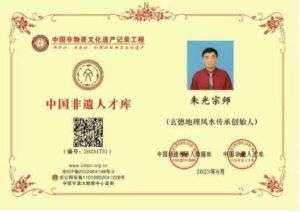 热烈祝贺朱光宗师荣获国家域名注册证书